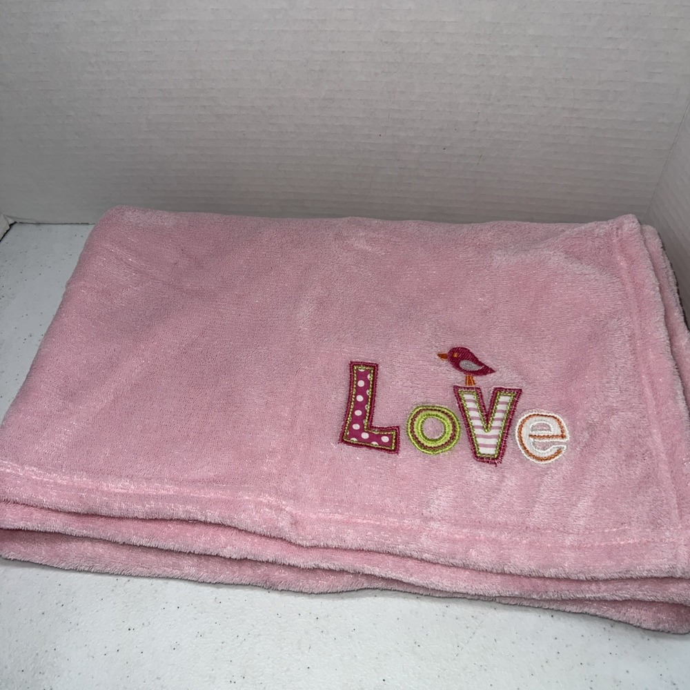 SNUGLY BABY ULTRA SOFT‎ FLEECE BLANKET 35" x 40" Love PINK BIRDIE